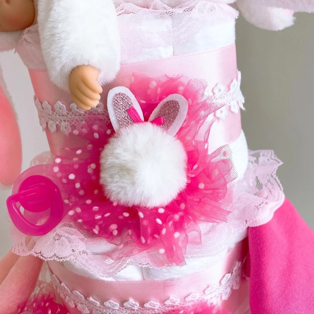 Bunny Diaper Cake, Easter Diaper Cake